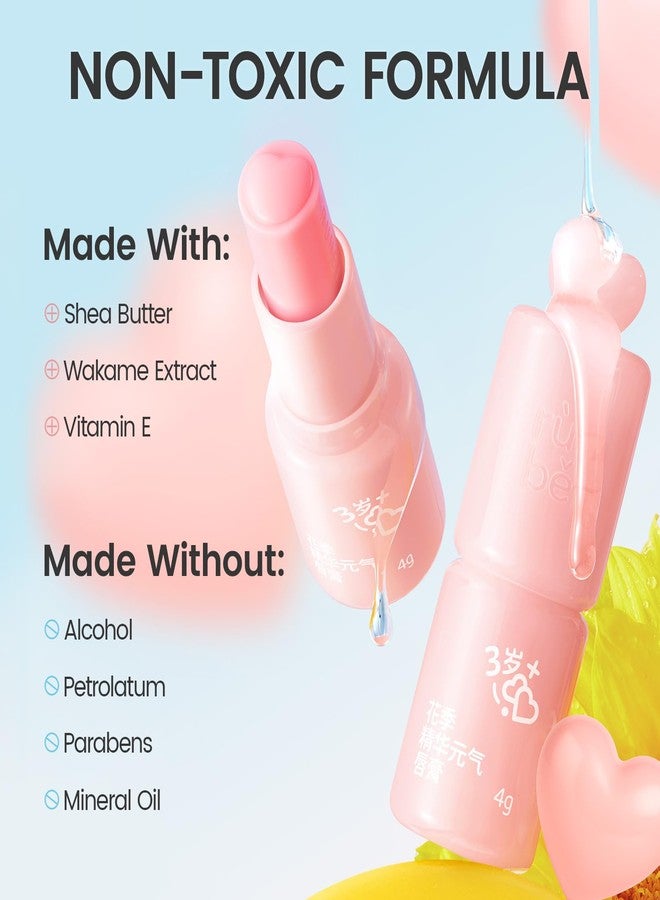 RUNBEN Color Changing Lip Balm for Kids, 24H Moisturizing & Hydrating for Chapped Lips, Safe & Non-toxic Tinted Lip Balm for Girls, Birthday Christmas Lipstick Gift for Kids - Image 5
