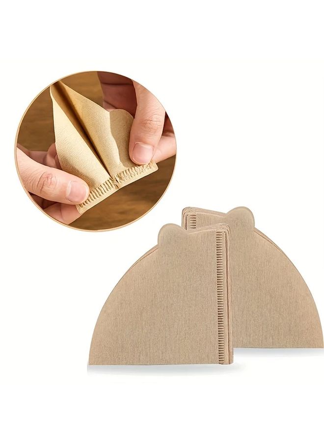 40 Pcs Natural Wood Pulp V60 Cone Coffee Filter Papers For American Drip Coffee Makers Home Barista Essential - Image 5