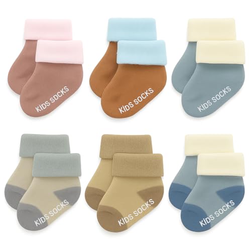 CLUZE New Born Baby Ankle Length Socks Gift Set - Winter Multi Design Woolen Socks for Infants/Kids (0-6 Months) (Pack of 6) - Image 1
