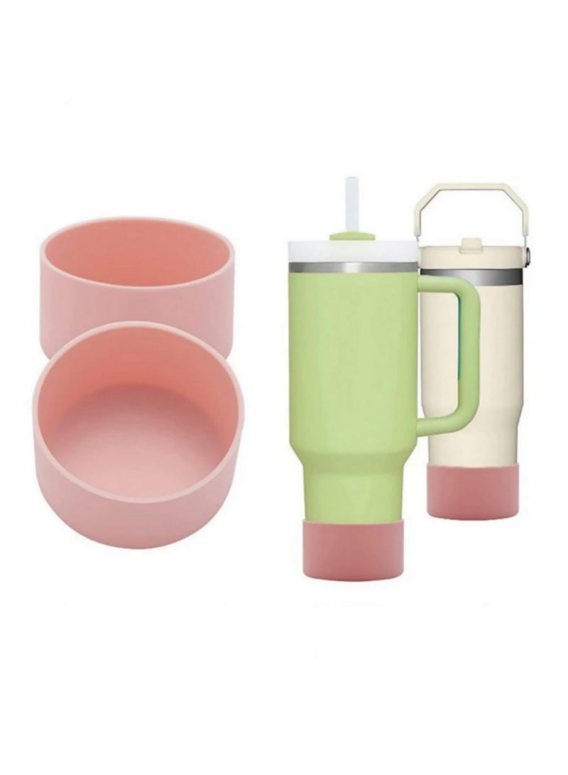 2pcs Silicone Boot Bottom Sleeve Cover for Stanley 40oz Tumbler Quencher Adventure and Ice Flow Flip 30 oz 20 oz Water Bottle 7.5cm - Image 1