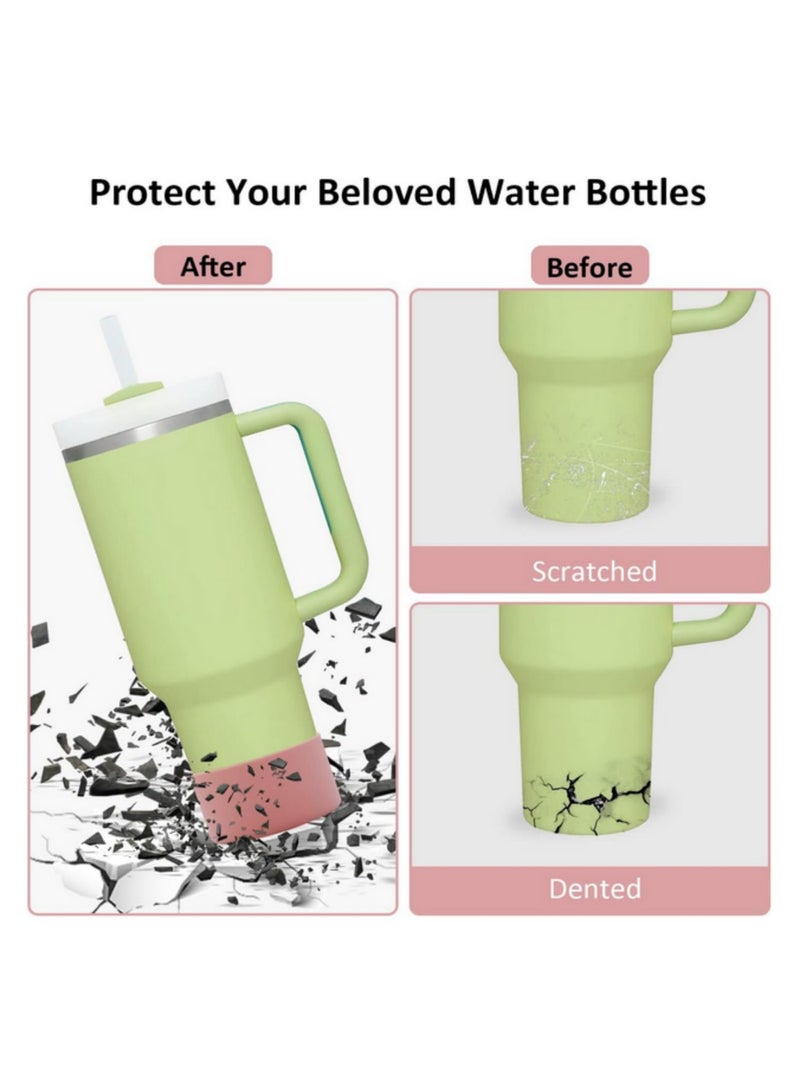 2pcs Silicone Boot Bottom Sleeve Cover for Stanley 40oz Tumbler Quencher Adventure and Ice Flow Flip 30 oz 20 oz Water Bottle 7.5cm - Image 4