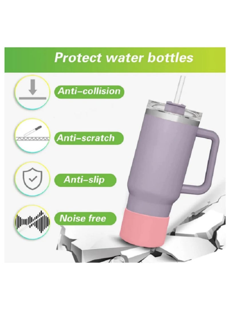 2pcs Silicone Boot Bottom Sleeve Cover for Stanley 40oz Tumbler Quencher Adventure and Ice Flow Flip 30 oz 20 oz Water Bottle 7.5cm - Image 5
