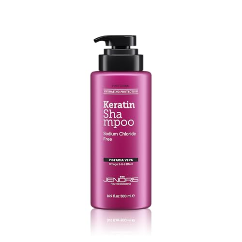 Jenoris Keratin Shampoo for Women, Moisturizing Shampoo for Keratin Treated Hair, With Natural Omega Oils, Salon Professional, Paraben & SLS Free, for Dry & Damaged Hair, 16.9 Fl Oz - Image 1