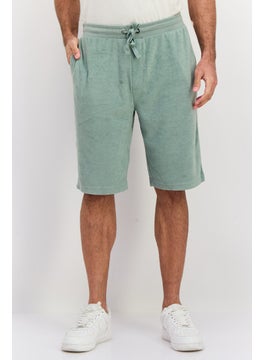 BRAVE SOUL Men Drawstring Basic Shorts, Slate Green  - Image 1