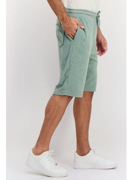 BRAVE SOUL Men Drawstring Basic Shorts, Slate Green  - Image 2