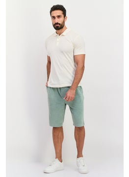 BRAVE SOUL Men Drawstring Basic Shorts, Slate Green  - Image 4
