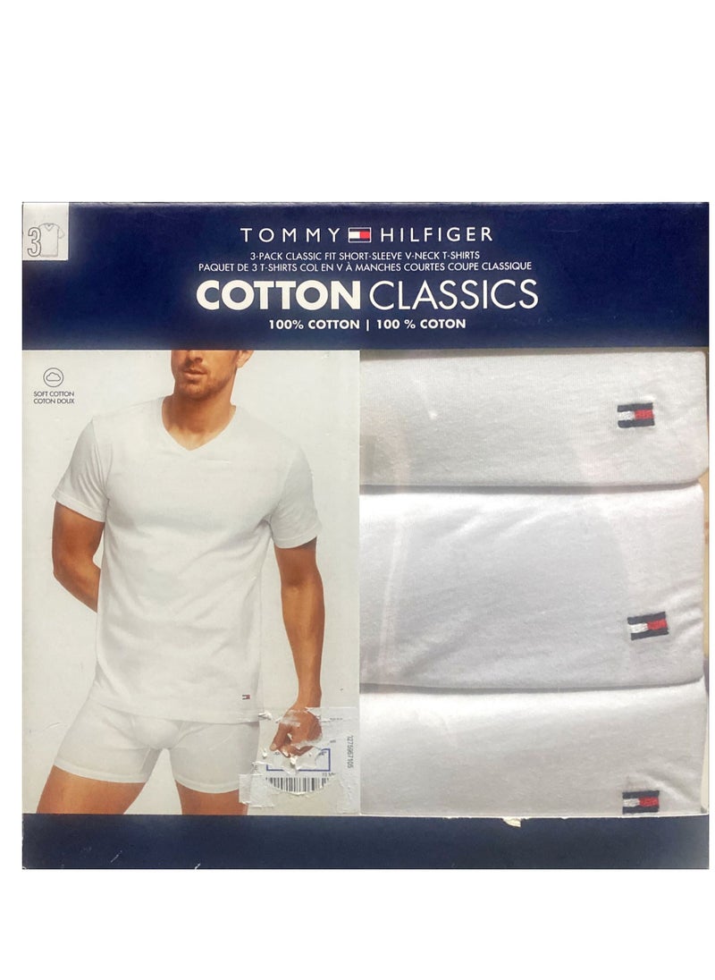 Tommy Hilfiger Sport Tommy Hilfiger Men's Cotton Classic V-Neck 3 Pack  - Image 1