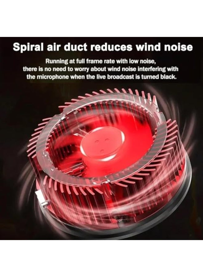 Mobile Phone Radiator, Magnetic Cell Phone Cooler with AI Smart Temperature Control, RGB Cooling Fan for iPhone/Android/Tablet, Wireless Charging Magnetic Back Clip for Removable Grip (Purple) - Image 4