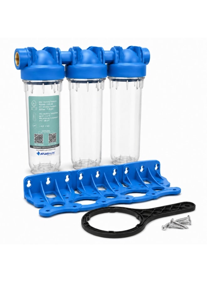 ATLAS FILTRI 3 Stage water Filter machine, machine Whole House Water Filter,3-Stage water Filtration machine, Sets of High Capacity Replacement Pre-Filter Sets for Essence Series Reverse Osmosis Water Filter System Stage 1, 2&3. - Image 1