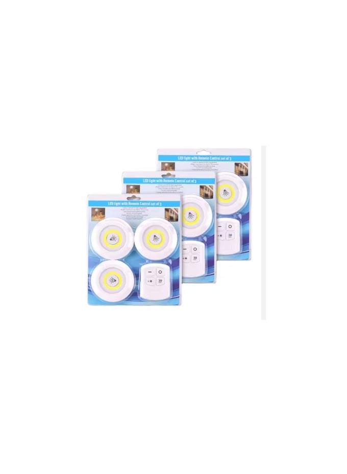 3 سبوت مصباح ليلي Led يعمل باللمس يعمل بالطاقة ، مصباح حثي Led ، حركة عالية الجودة قابلة لإعادة الشحن ، Led ليلي ، بدون دوار ، عن بعد - Image 1