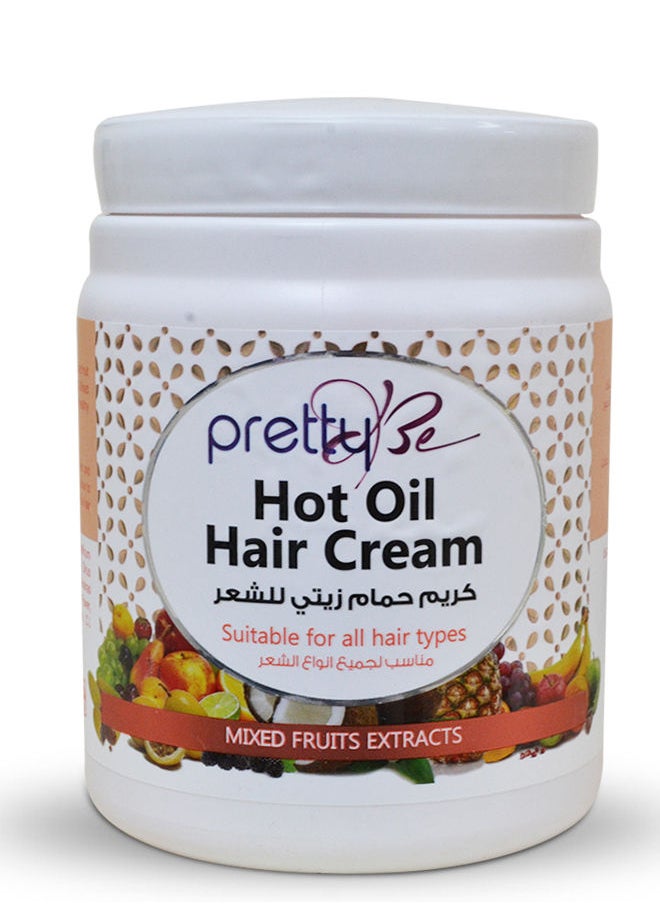 Pretty Be pretty Be Hot Oil Hair Cream With Mixed Fruits Extracts, Suitable For All Hair Types - 1000ml  - Image 1
