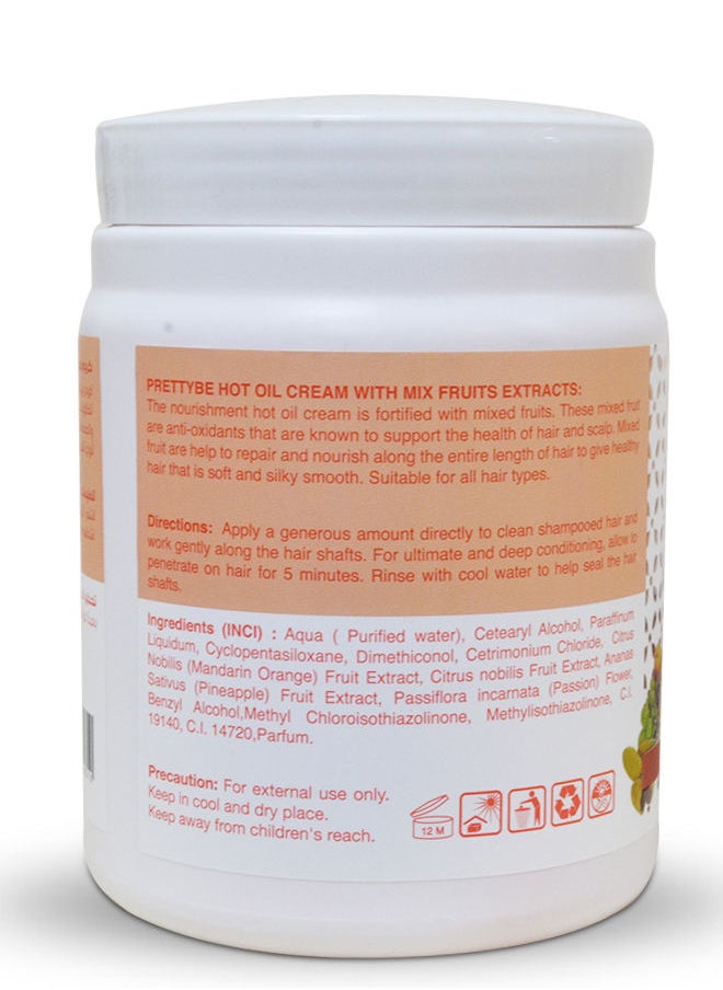 Pretty Be pretty Be Hot Oil Hair Cream With Mixed Fruits Extracts, Suitable For All Hair Types - 1000ml  - Image 2