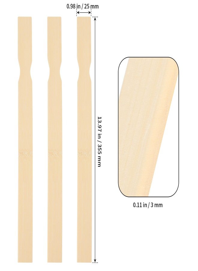 SHEUTSAN 200 PCS 14 Inch Paint Stir Sticks, Wooden Paint Mixing Sticks, Wood Paint Paddle Stirrers Sticks for Paint Mixing, Wood Crafts - Image 2