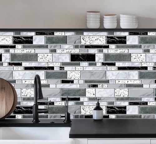 WENMER Peel and Stick Backsplash Wallpaper, Kitchen Backsplash Wallpaper, Kitchen Peel and Stick Wall Paper, Tile Contact Paper for Countertop, Bathroom 17.7"x 78.7" - Image 1