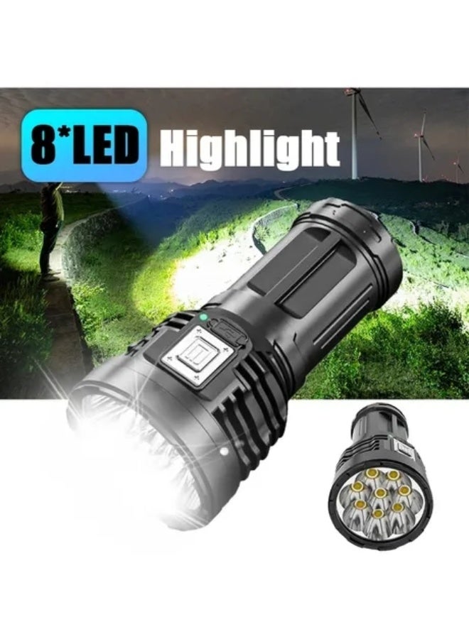 Forthcan Rechargeable LED Flashlight 4500 Lumens, 4 Modes (High/Low/Strobe/Side Light), USB-C, Waterproof for Camping & Night Use - Image 1