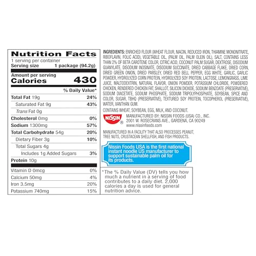 Nissin Hot & Spicy Ramen Noodle Soup, Chicken, 3.32 Ounce (Pack of 6) - Image 2