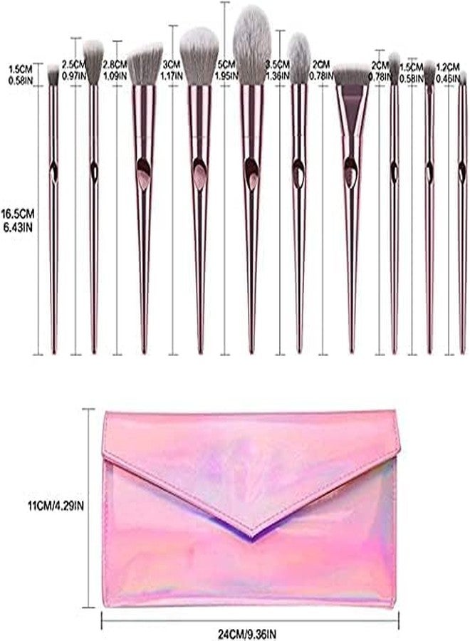 BH STUDIO PRO Makeup Brushes Set, 10 Pcs Premium Synthetic Makeup Brush Kit for Foundation, Eyeshadow, Contour & Highlight with Cosmetic Bag for Women & Girls - Image 3