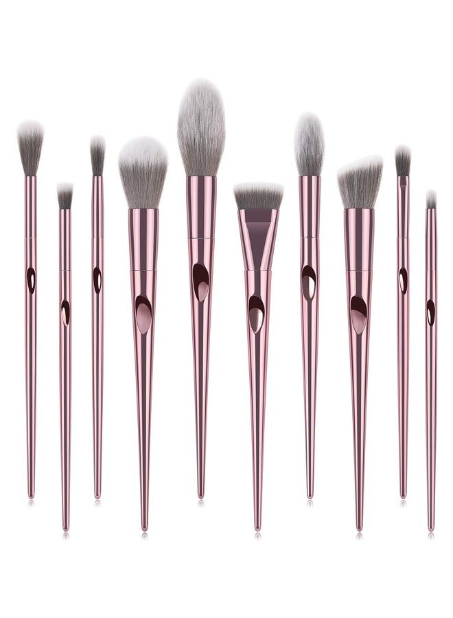 BH STUDIO PRO Makeup Brushes Set, 10 Pcs Premium Synthetic Makeup Brush Kit for Foundation, Eyeshadow, Contour & Highlight with Cosmetic Bag for Women & Girls - Image 1