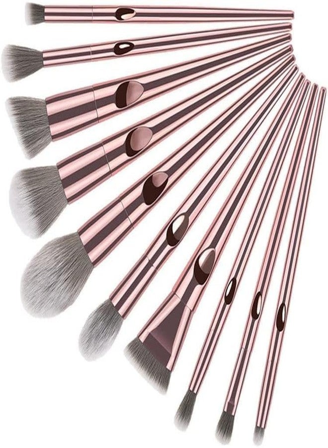 BH STUDIO PRO Makeup Brushes Set, 10 Pcs Premium Synthetic Makeup Brush Kit for Foundation, Eyeshadow, Contour & Highlight with Cosmetic Bag for Women & Girls - Image 5