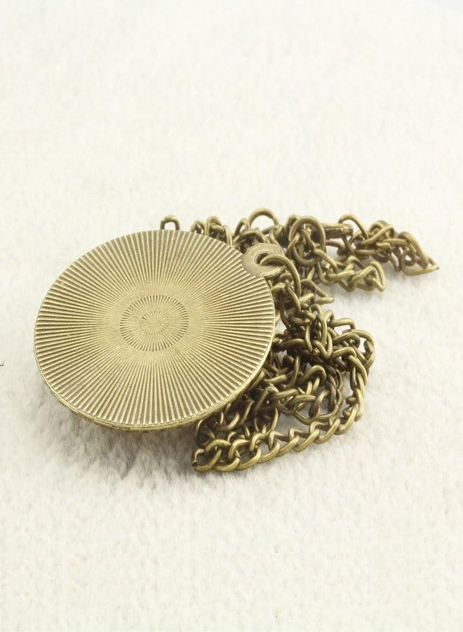 FM FM42 Vintage Style So Many Books So Little time Round Pendant Necklace with 26" Rolo Chain TN1102 - Image 4