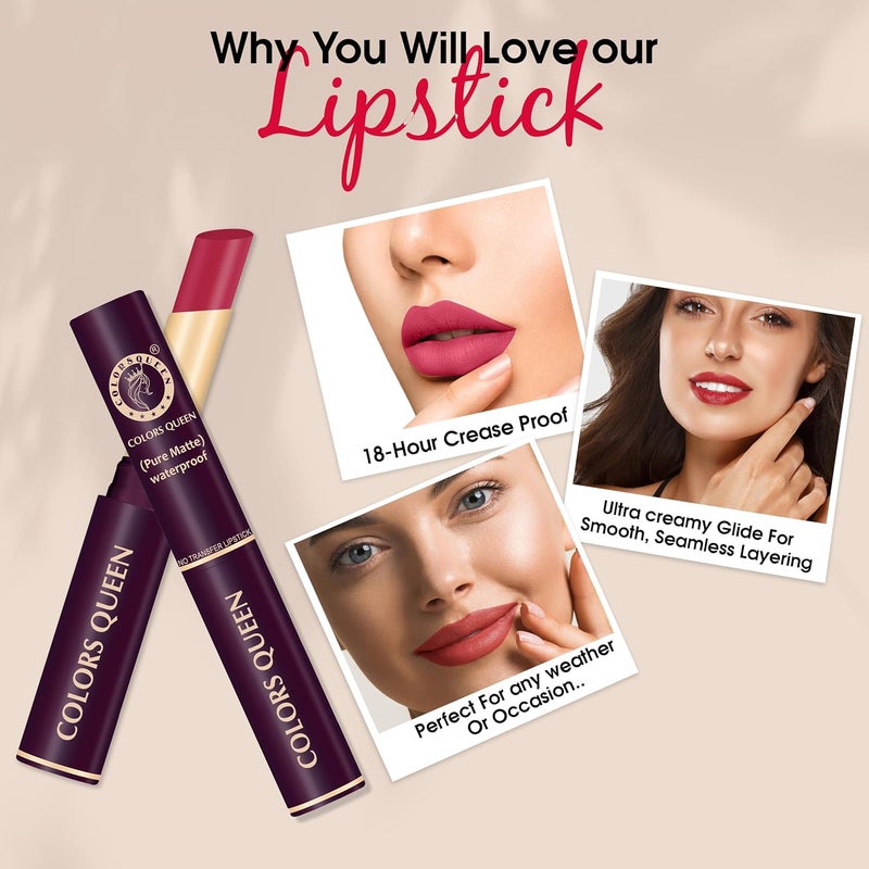 COLORS QUEEN COLORS QUEEN Lipstick Russian Red Matte - Image 4