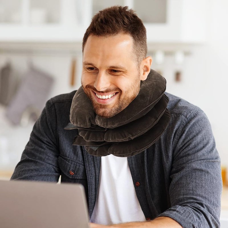 Cervical Neck Traction Neck Travel Neck, Inflatable Cervical Traction Device - Neck Pain Relief and Comfort Anytime, Anywhere - Image 1