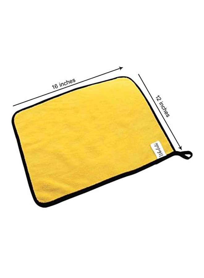 Bukela Car Drying Towels 4 Pack, Ultra Thick Plush Microfiber Cleaning Towels Super Absorbent Quick Drying Cloth– Washable & Reusable for Home, Car Wash, Windows, Kitchen 30 x 40 cm (2 Yellow, 2 Blue) - Image 5