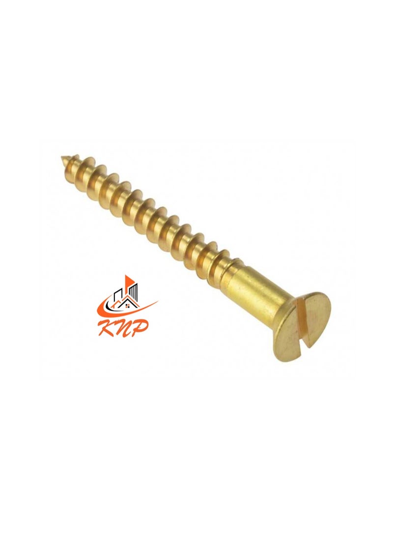 KNP Brass Slotted Countersunk Head Screws - Pack of 200 (5/8" x 4g)  - Image 2