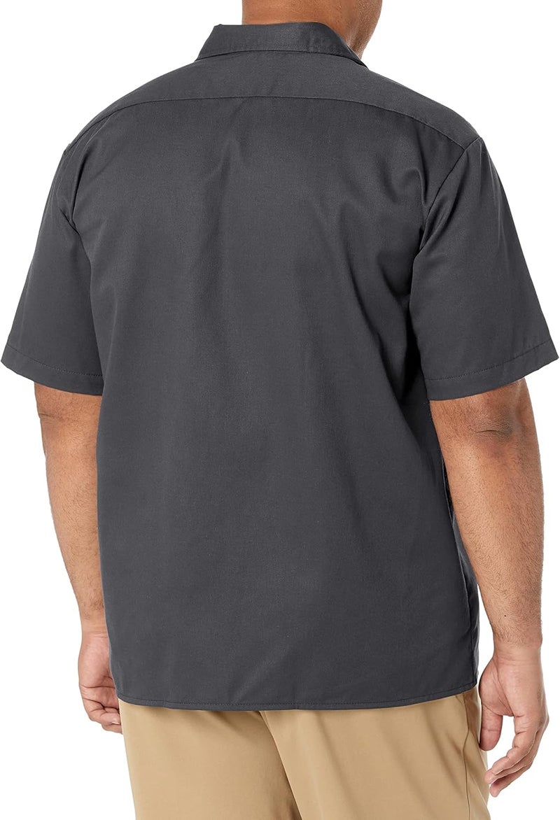 Dickies Men's Big and Tall Short Sleeve Work Shirt in Charcoal - Extra Large - Image 2