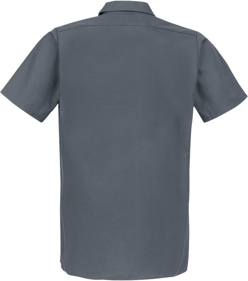 Dickies Men's Big and Tall Short Sleeve Work Shirt in Charcoal - Extra Large - Image 5
