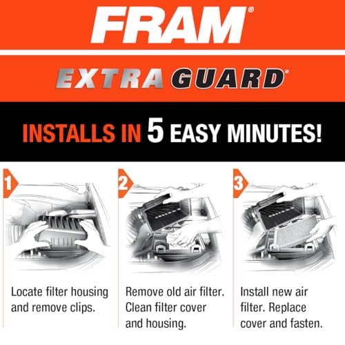 FRAM Extra Guard CA9898 Replacement Engine Air Filter for Select Mazda Models, Provides Up to 12 Months or 12,000 Miles Filter Protection - Image 5