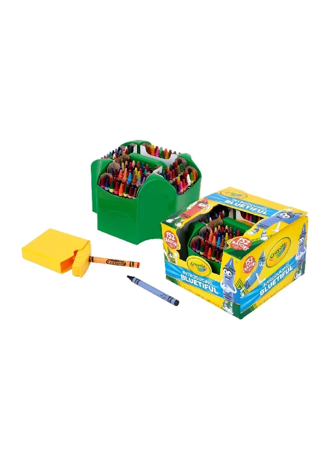 Crayola 152-Piece Crayons with Sharpener and Caddy Set Multicolour 12.22 x 17.78 x 17.94 cm CRA5200300003