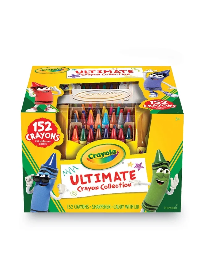 Crayola 152-Piece Crayons with Sharpener and Caddy Set Multicolour 12.22 x 17.78 x 17.94 cm CRA5200300003