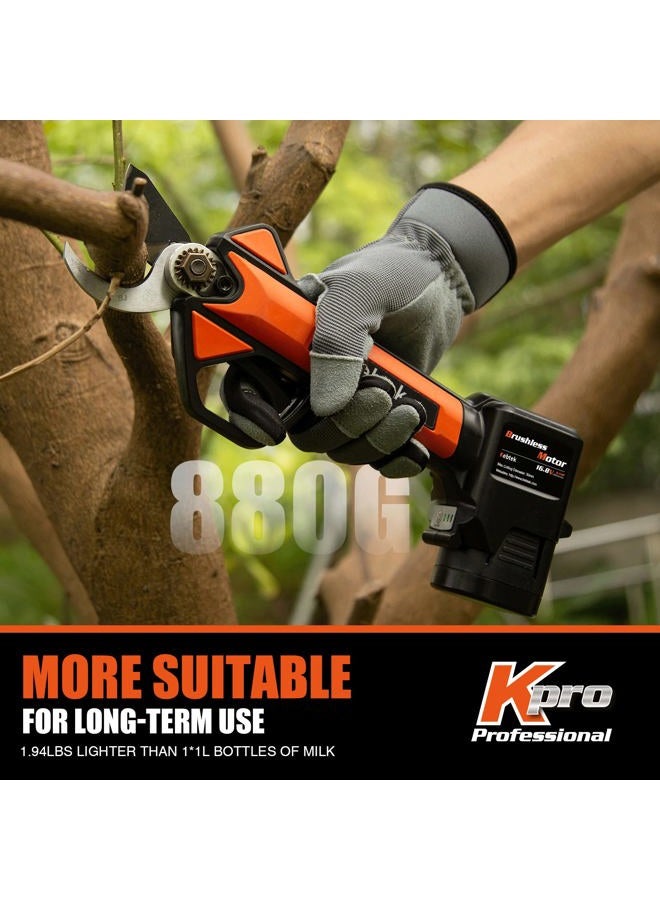 Kebtek Electric Secateurs, Electric Pruning Shears 16.8V Electric Branch Cutter with 2PCS Backup Battery and Charger, Cordless Pruner with Brushless Motor, 30mm (1.18 Inch) Max Cutting Diameter - Image 5