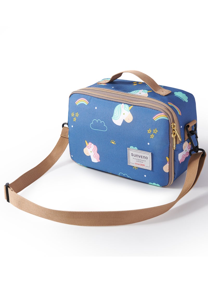 Sunveno Diaper Changing Clutch With Mat - Unicorn Blue - Image 2