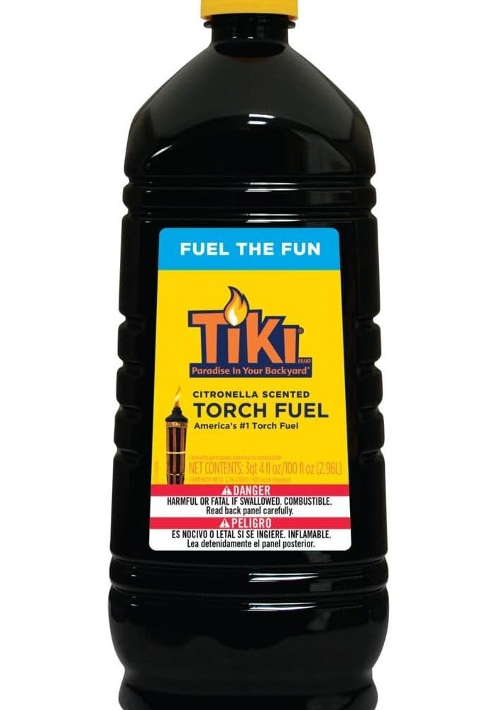 TiKi وقود الشعلة المعطرة بالسترونيللا من تيكي بسعة 100oz بدون انسكاب - Image 1