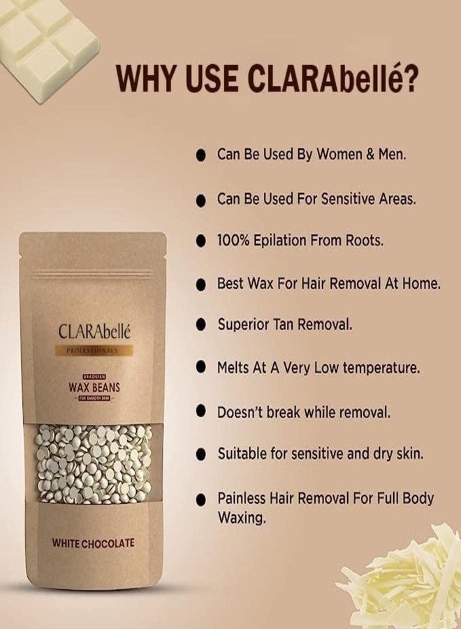 CLARABELLE PROFESSIONALS Clarabelle White Chocolate Hard Wax Beans | Painless Stripless Hair Removal for Women & Men | For Bikini Line, Upper Lips, Arms, Legs & Full Body | Removes Coarse Hair from Root (White Chocolate, 50g) - Image 5