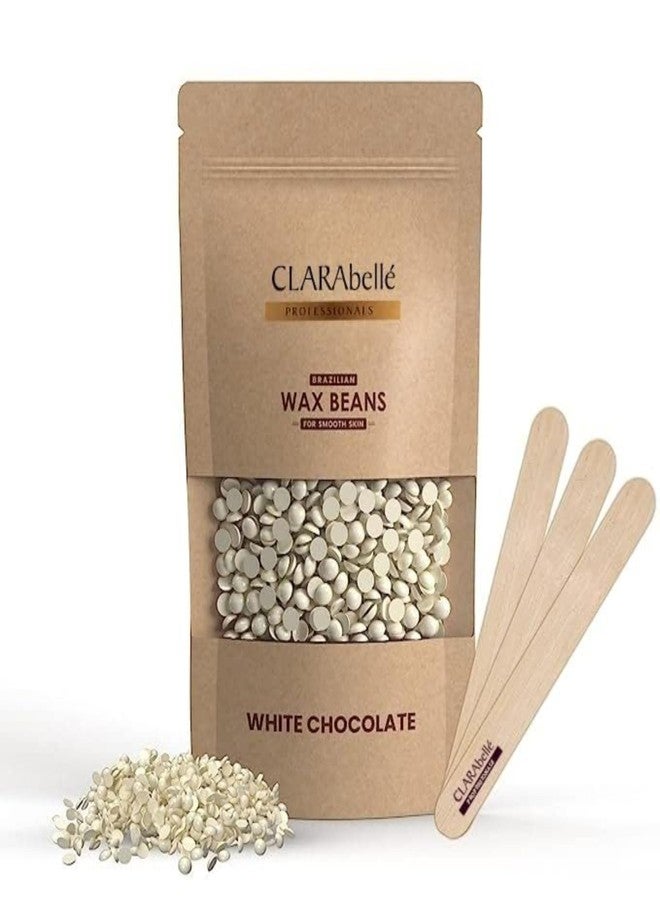 CLARABELLE PROFESSIONALS Clarabelle White Chocolate Hard Wax Beans | Painless Stripless Hair Removal for Women & Men | For Bikini Line, Upper Lips, Arms, Legs & Full Body | Removes Coarse Hair from Root (White Chocolate, 50g) - Image 1