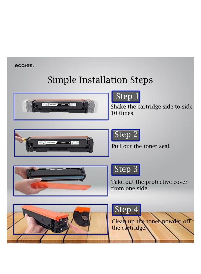 ECARES® 128A Compatible Toner Cartridge CE321A for HP Color Laserjet CP1525n CP1525nw CM1415fn CM1415fnw Printer (Cyan) - Image 4