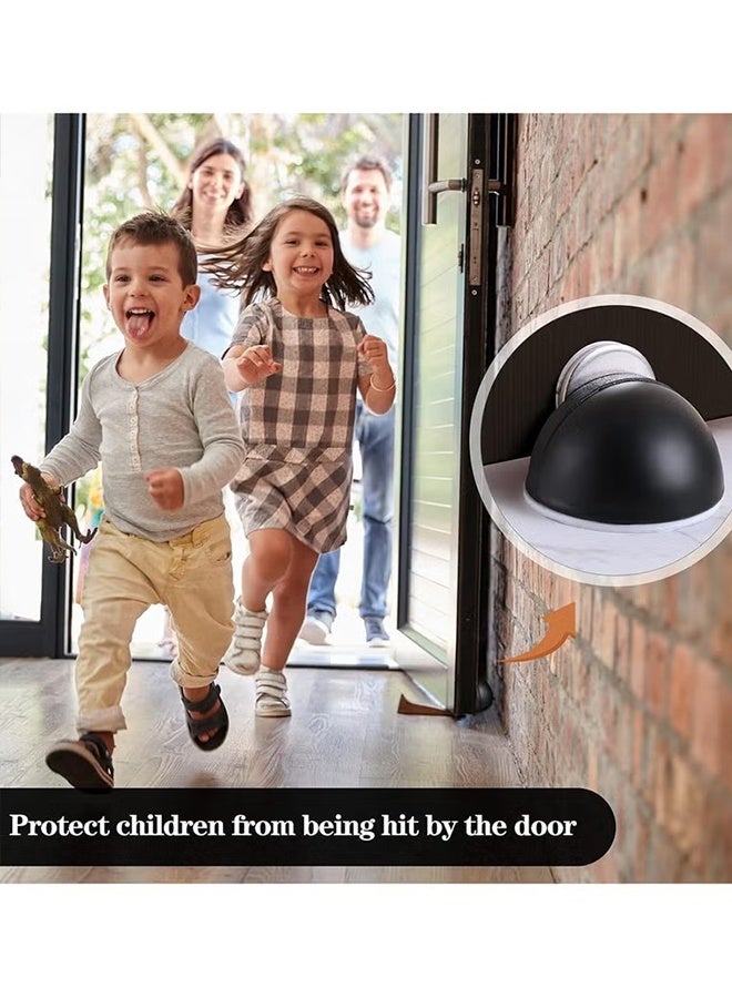 Happy D Stainless Steel Magnetic Door Stoppers Floor Mount Magnetic Catch Holder Modern Door Stops Brushed Satin Dome Door Stopper Wall Protector Adhesive Doorstops Magnet for Bottom of Door - Image 4