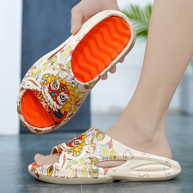 Parent-Child Slippers Couple Slippers Outdoor Fashion Men'S And Women'S Sports Trendy Slippers Children'S Casual Sandals - Image 2