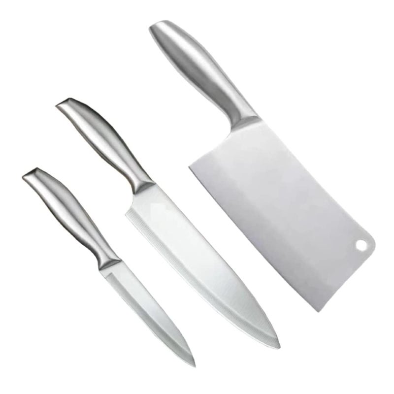 CAPMORA Stainless Steel Knives Dishwasher Safe Scratch Sharp NonSlip HandleRustproof Professional Kitchen Knife High Carbon Ultra Sharp Cooking Chef Knife Chaku Chari KNIFE SILVER CA C B C C - Image 1