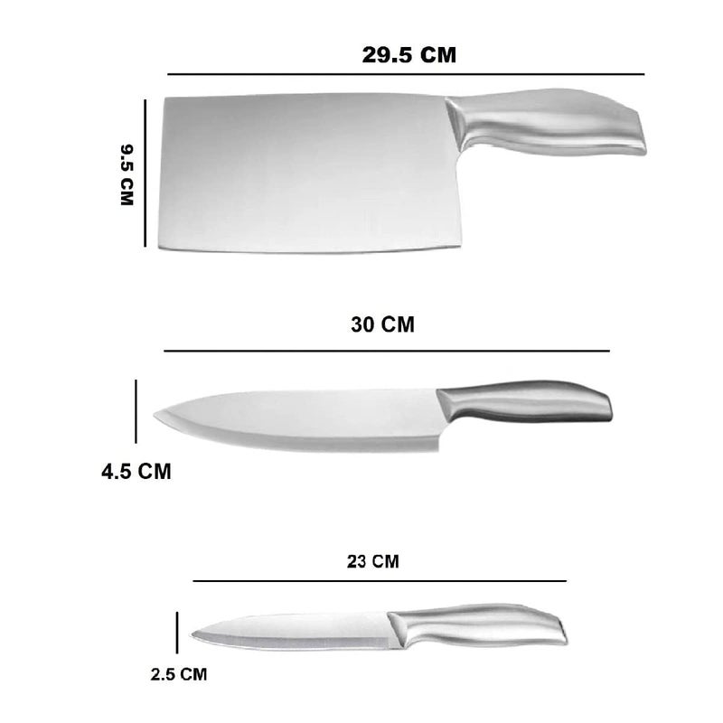 CAPMORA Stainless Steel Knives Dishwasher Safe Scratch Sharp NonSlip HandleRustproof Professional Kitchen Knife High Carbon Ultra Sharp Cooking Chef Knife Chaku Chari KNIFE SILVER CA C B C C - Image 2