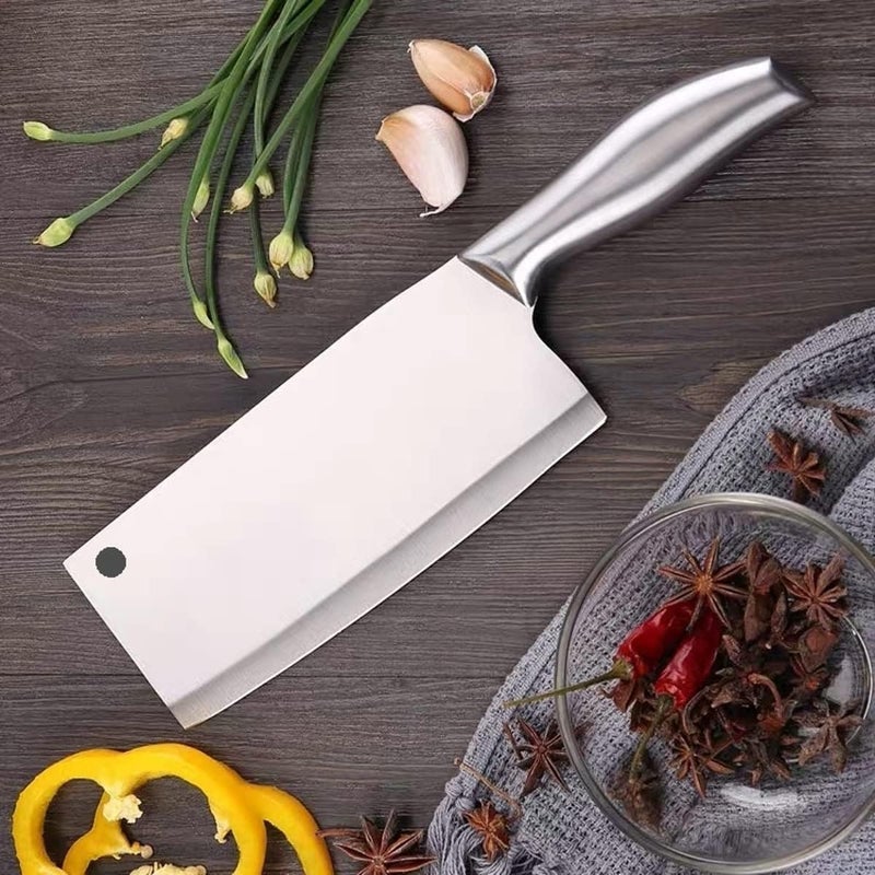 CAPMORA Stainless Steel Knives Dishwasher Safe Scratch Sharp NonSlip HandleRustproof Professional Kitchen Knife High Carbon Ultra Sharp Cooking Chef Knife Chaku Chari KNIFE SILVER CA C B C C - Image 4