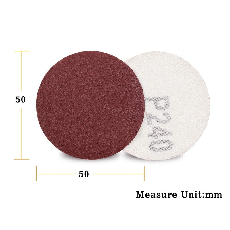 SPEEDWOX 100pc 2 inch Sanding Discs Hook and Loop Sandpaper 240 Grit Sander Disc Sanding for Sanders Drill Grinder Rotary Tool Attachment Woodworking Wood Auto, No Hole - Image 5