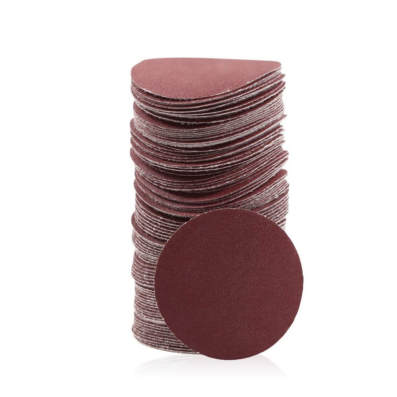 SPEEDWOX 100pc 2 inch Sanding Discs Hook and Loop Sandpaper 240 Grit Sander Disc Sanding for Sanders Drill Grinder Rotary Tool Attachment Woodworking Wood Auto, No Hole - Image 1
