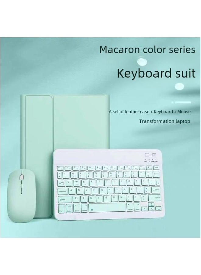 Digital Computer/tablet External Keyboard Portable Wireless Bluetooth Suitable For Various Tablets Computers-Color:Purple (keyboard + Leather Mouse)-Product Type:ipad Air1/air2/pro9.7 Inch/2017/2018 - Image 2
