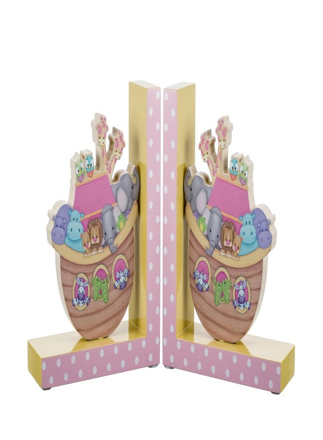 Borders Unlimited Noah's Pastel Pairs The Ark Wooden Children's Bookends
