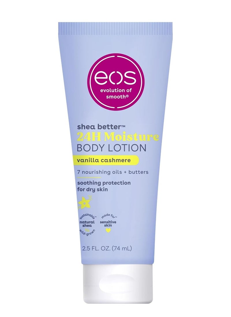 EOS - Shea Better Body Lotion, Vanilla Cashmere, Travel Size, 74ml - Image 1