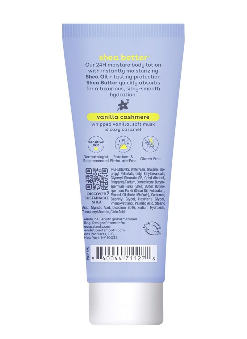 EOS - Shea Better Body Lotion, Vanilla Cashmere, Travel Size, 74ml - Image 1